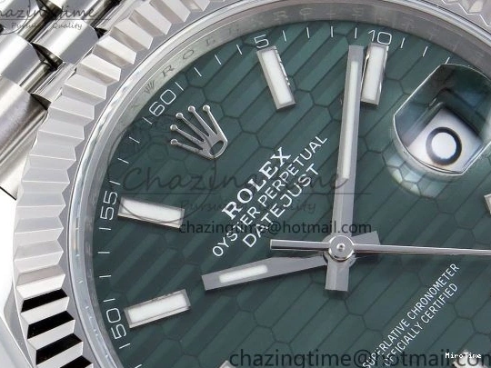 MiroTime 0518 Chic Datejust 41mm 126234 904L Steel HGF 1:1 Best Edition Green Textured Dial on SS Bracelet VR 1473